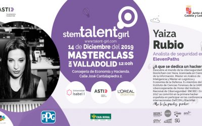 Yaiza Rubio, analista de seguridad de ElevenPaths, imparte la 2ª masterclass de Stem Talent Girl en Valladolid